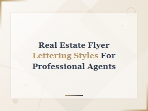 Professional Real Estate Flyer Lettering Styles with Clean Modern Fonts